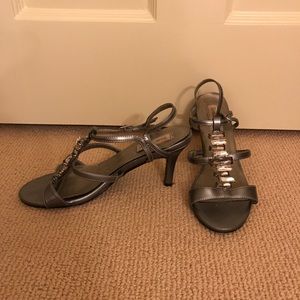 Formal heels with rhinestone details